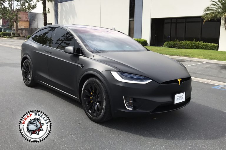 Tesla Model X 3M Deep Matte Black Wrap Gardena