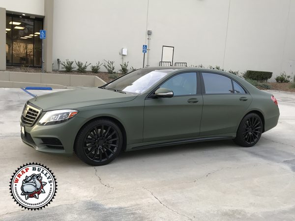 3M Matte Military Green Mercedes Benz S550 Car Wrap