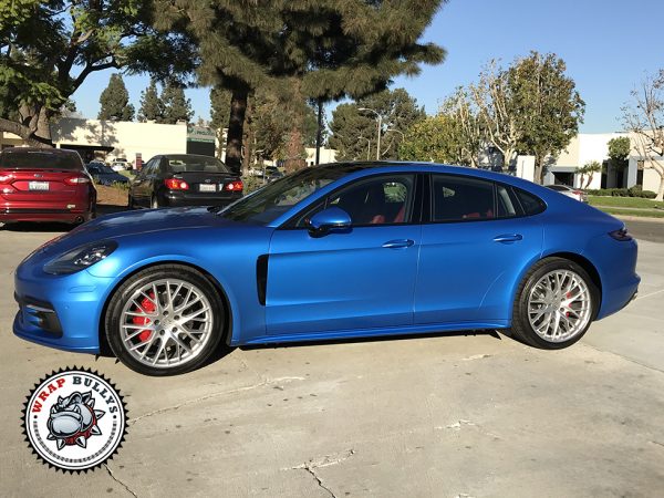 3M Satin Perfect Blue Porsche Panamera Car Wrap