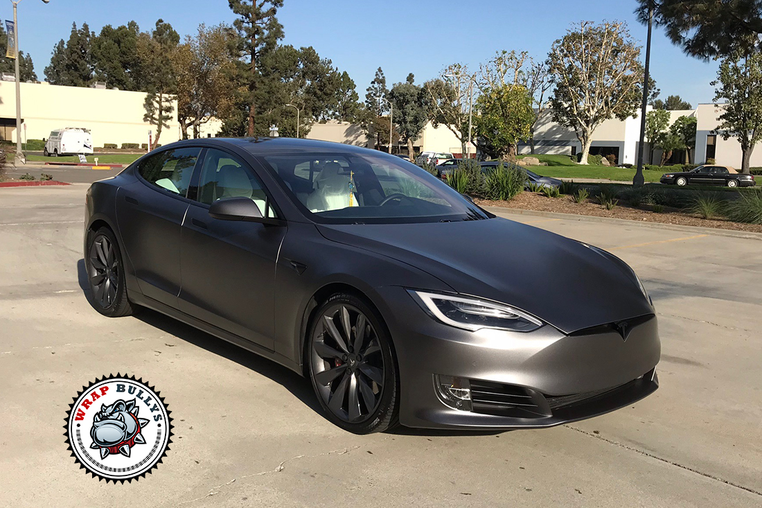 Most Popular Tesla Wrap Color 3M Satin Dark Gray on a Model S Plaid  (in-depth, full wrap Timelapse) 