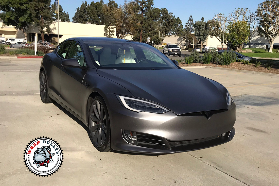 3M Satin Dark Gray Tesla S Wrap – Wrap Bullys