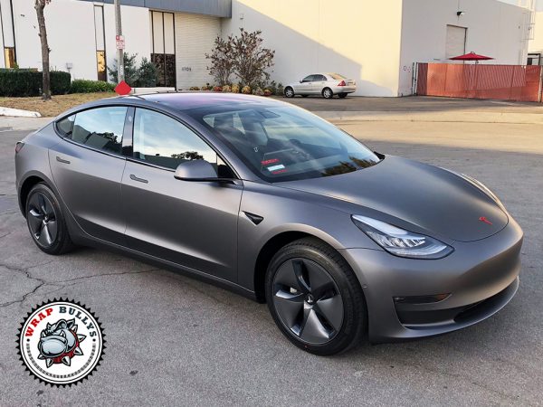 Revamp Your Tesla Model 3 with 3M Matte Dark Gray Car Wrap