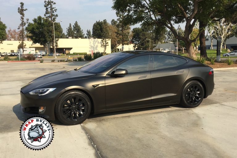 Tesla Model S 3M Satin Gold Dust Wrap Gardena