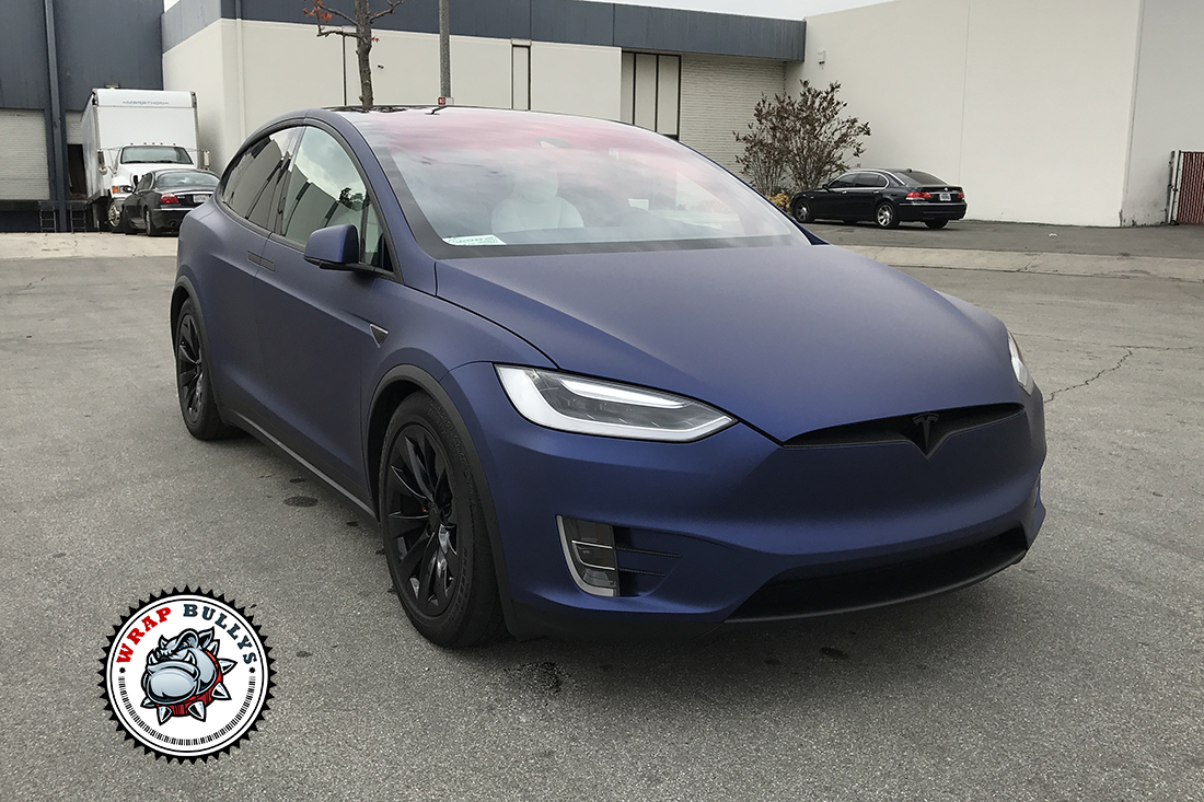 Avery Matte Metallic Night Blue | Tesla X Vehicle Wrap