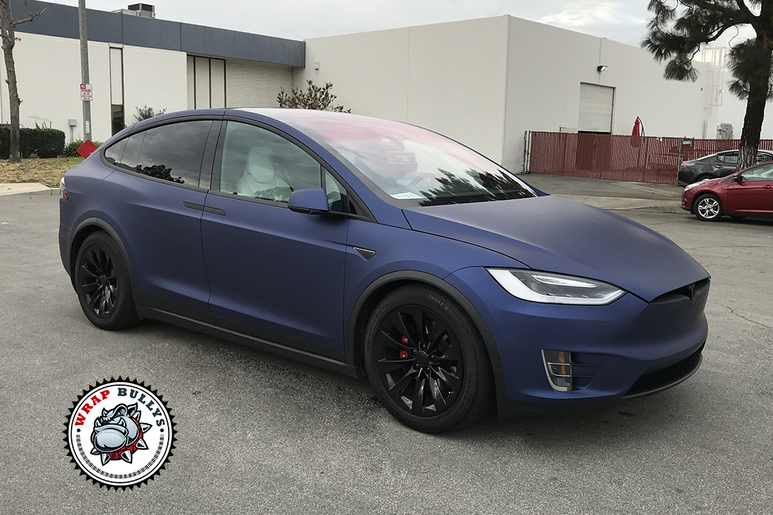 Avery Matte Metallic Night Blue | Tesla X Vehicle Wrap