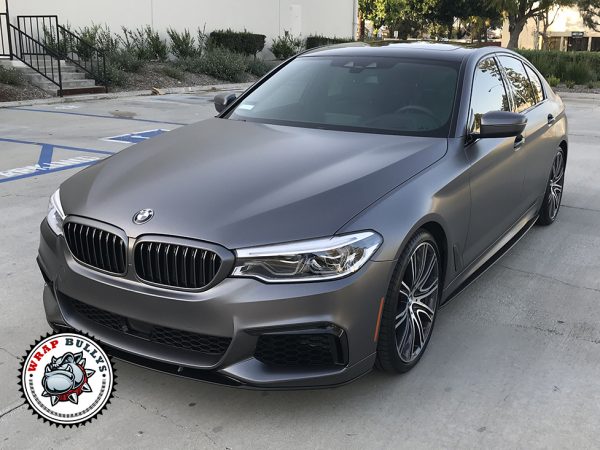 Sublime Transformation: 3M Satin Dark Gray Elevates the BMW 550i