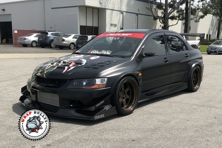 Mitsubishi Evo Bape Camo Wrap Gardena