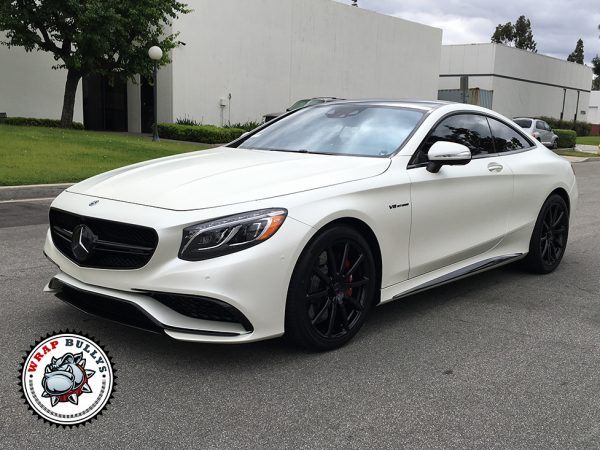 Opulent Opalescence: Mercedes-Benz S63 AMG Transformed with 3M Satin Pearl White Car Wrap