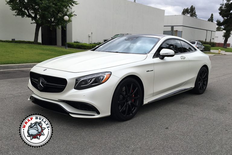 Mercedes-Benz S63 AMG 3M Satin Pearl White Wrap Gardena