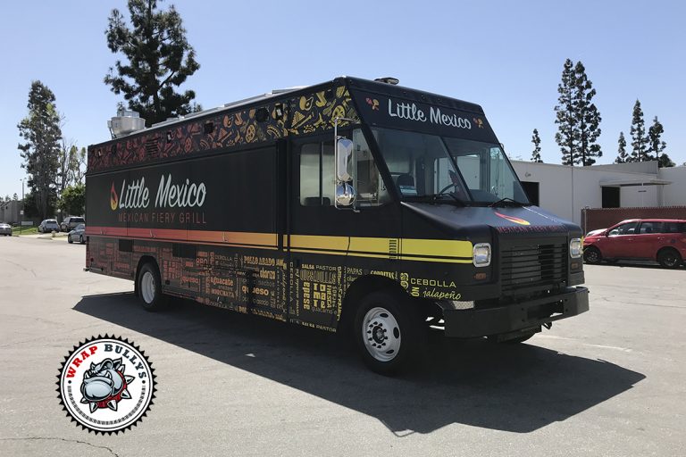 Little Mexico food truck wrap in Gardena