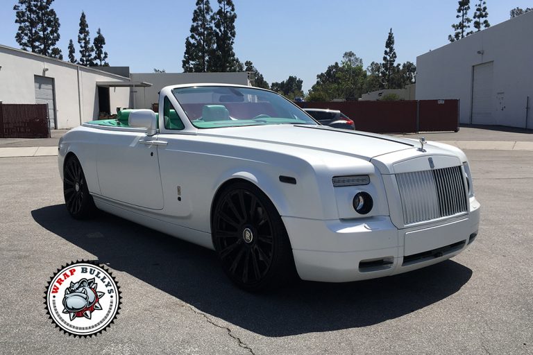 Rolls Royce Phantom Drophead Avery Satin Pearl White Wrap Gardena
