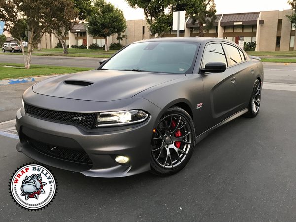 3M Matte Dark Grey Dodge Charger SRT Car Wrap