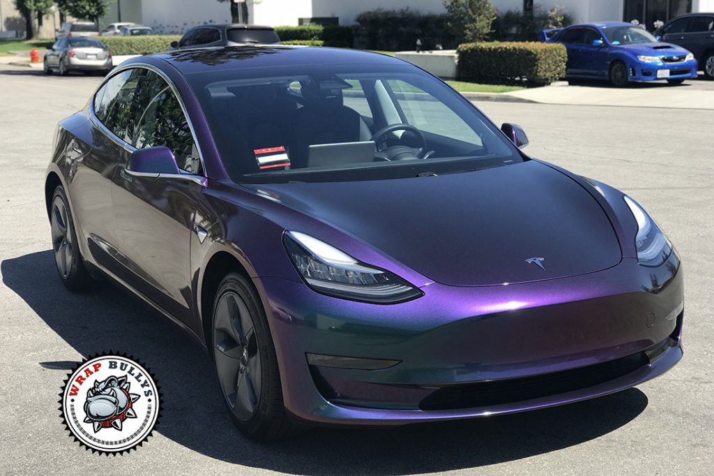 Tesla Model 3 vehicle wrap project