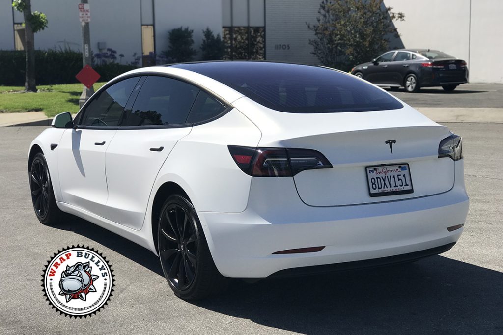 3M Satin Frozen Vanilla Tesla 3 Wrap | Wrap Bullys