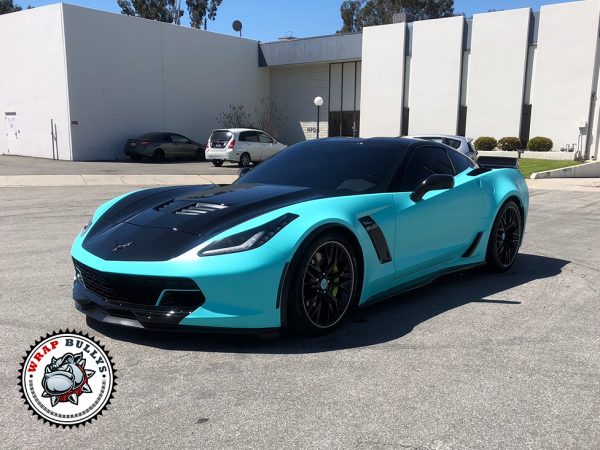 3M Satin Key West Corvette Z06 Car Wrap