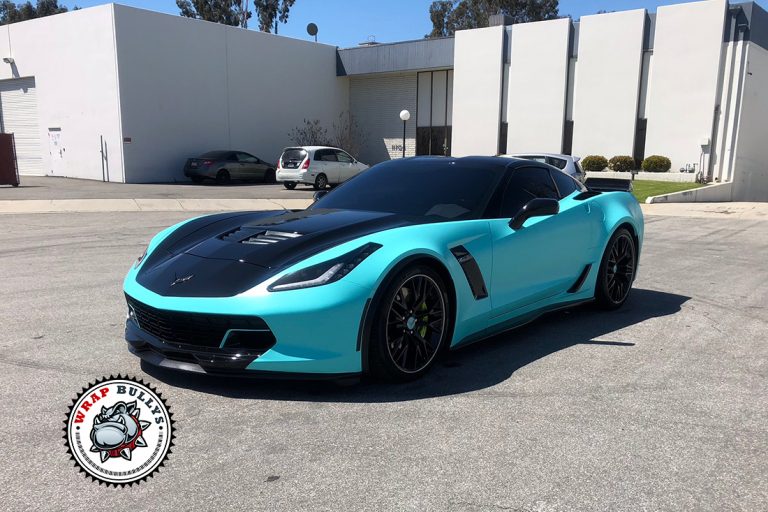 Corvette Z06 3M Satin Key West Wrap Gardena