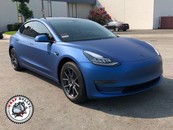 A Symphony in Slate: 3M’s Matte Slate Blue Ballet on Tesla Model 3