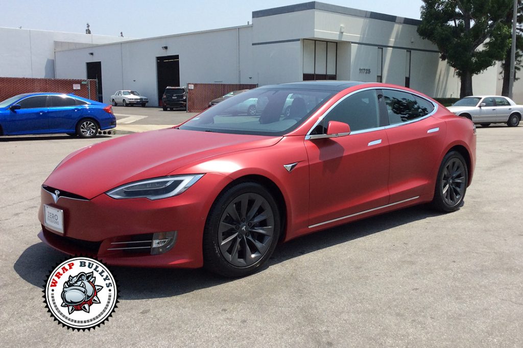 Tesla Model S wrapped in Suntek Ultra Matte PPF in Gardena
