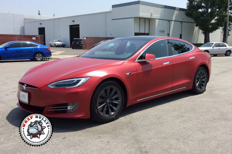 Tesla Model S wrapped in Suntek Ultra Matte PPF in Gardena