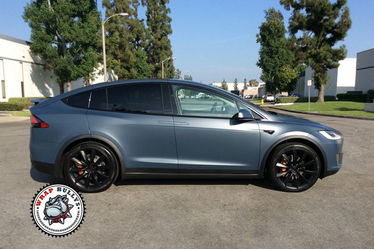 Tesla Model X 3M Satin Thundercloud wrap in Gardena