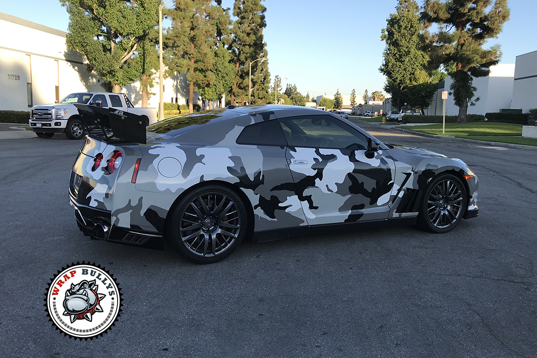 Unveiling Distinctive Style: Nissan GTR Car Wrap with Snow White Camo