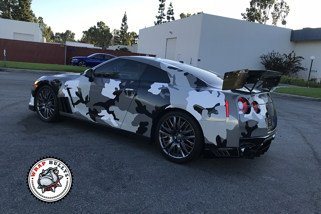 Unveiling Distinctive Style: Nissan GTR Car Wrap with Snow White Camo