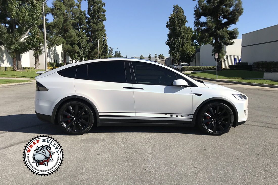 Transform Your Tesla Model X with 3M Satin Flip Ghost Pearl Wrap