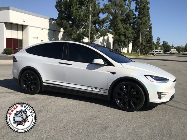 Transform Your Tesla Model X with 3M Satin Flip Ghost Pearl Wrap