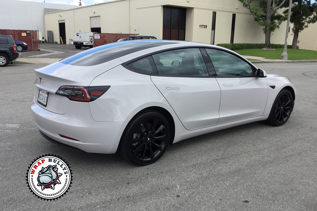 Stormy Elegance: Tesla Model 3 Transformed with 3M Gloss Storm Gray Wrap