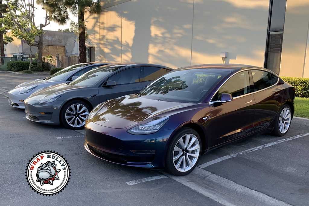 Tesla Model 3 vehicle wrap project