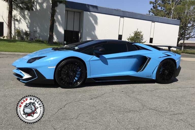 Lamborghini Aventador SVJ Custom 3M Gloss Blu Cepheus Wrap Gardena