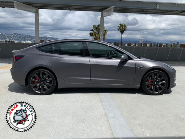 Tesla Model 3 3M Matte Dark Gray Car Wrap