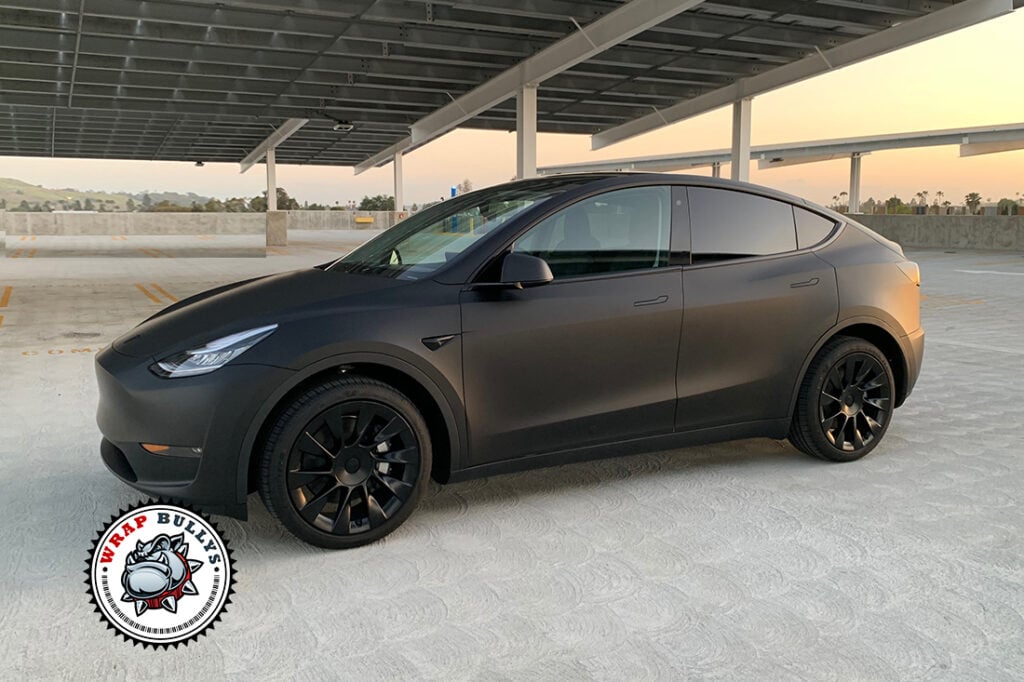Tesla Model Y 3M Deep Matte Black Wrap Gardena