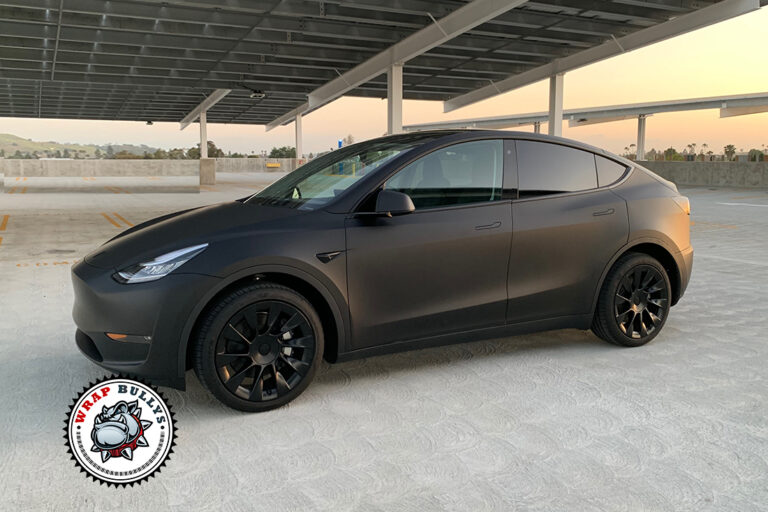 Tesla Model Y 3M Deep Matte Black Wrap Gardena