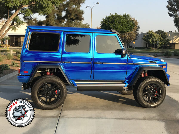 Avery Chrome Blue Mercedes Benz Squared 4×4² Vehicle Wrap