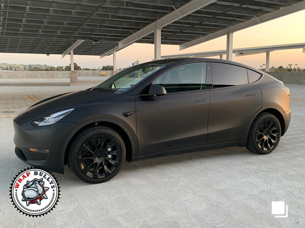 Tesla Model Y 3M Deep Matte Black Car Wrap