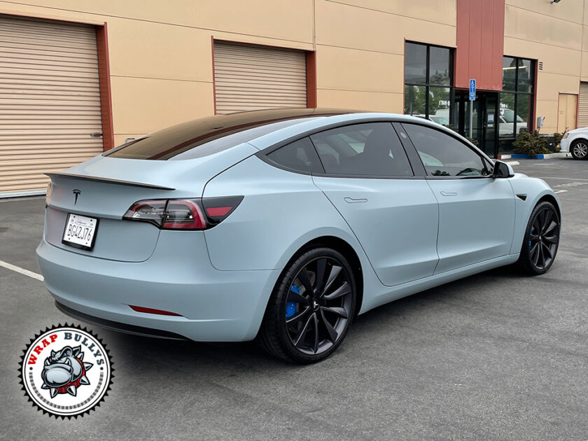 WB3M Gloss Baby Blue Tesla 3 Wrap – Wrap Bullys