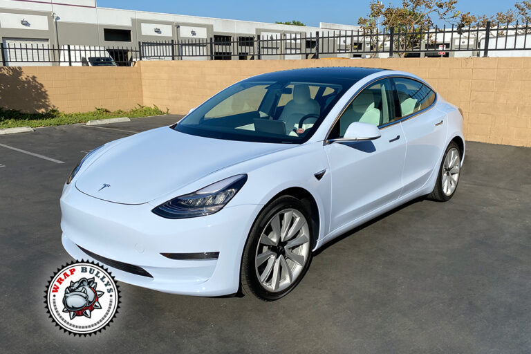 Tesla Model 3 WB3M Gloss Baby Blue Wrap Gardena