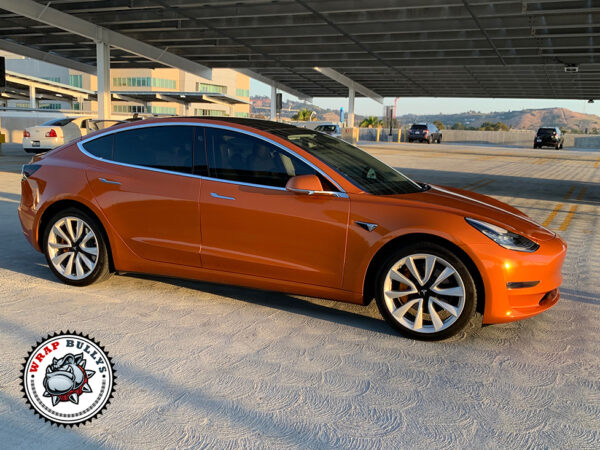 Elevate Your Tesla with 3M Gloss Liquid Copper Car Wrap