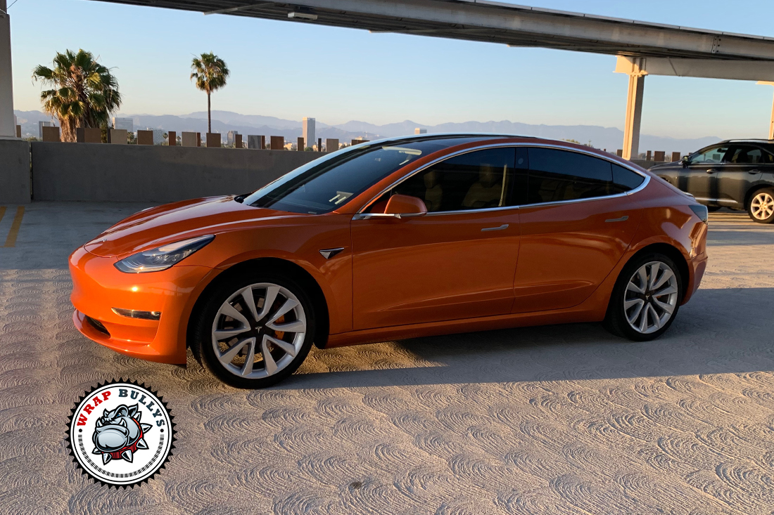 Elevate Your Tesla with 3M Gloss Liquid Copper Car Wrap