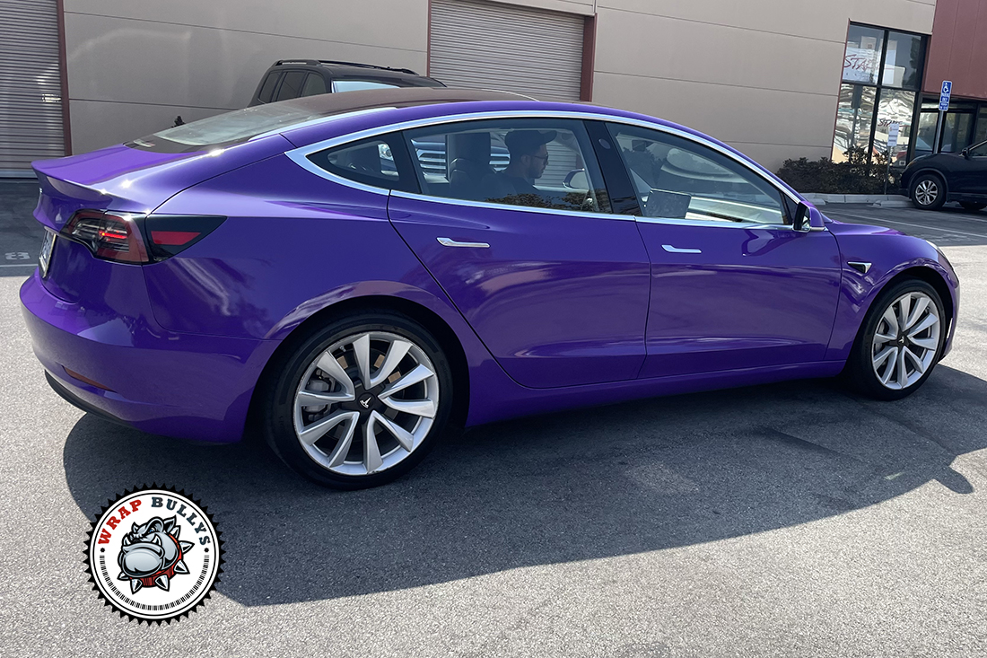 WB3M Gloss Purple Tesla Wrap – Wrap Bullys
