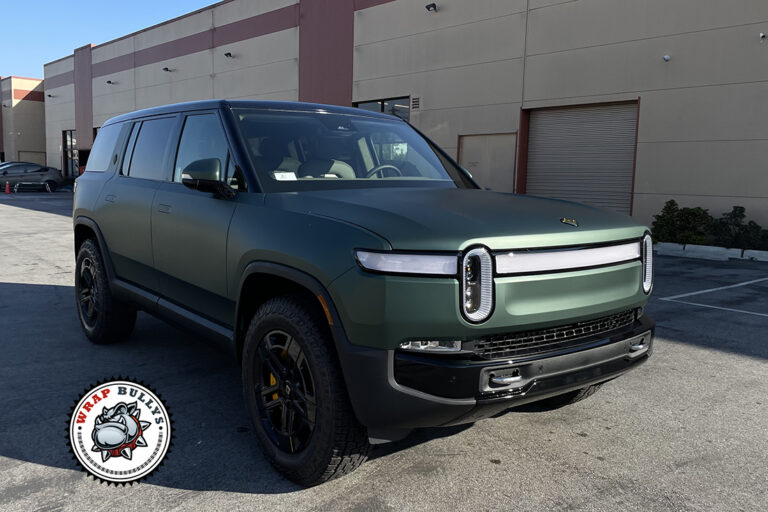 2024 Rivian R1S wrapped in 3M Matte Pine Green in Gardena