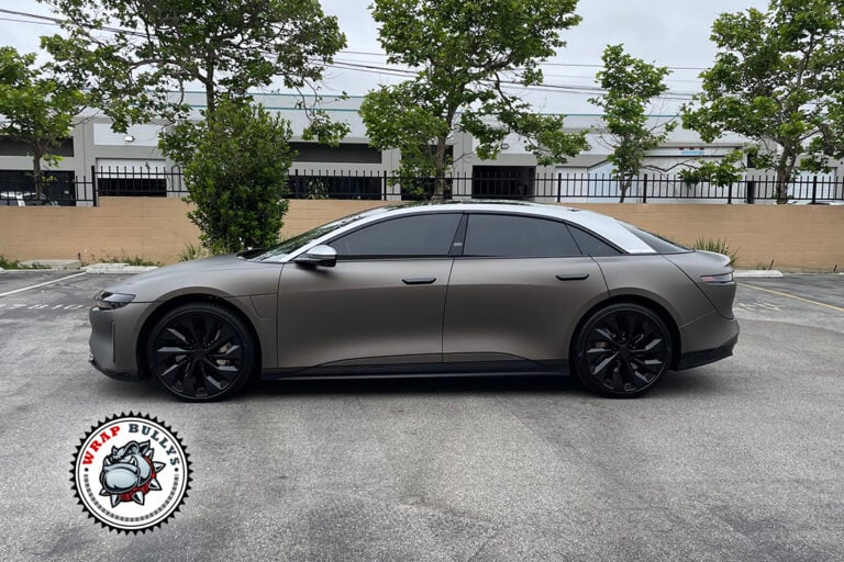Lucid Air Sapphire 3M Matte Grey Aluminum Wrap Gardena