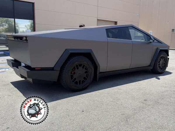 Tesla Cyberbeast wrapped in 3M Matte Gray