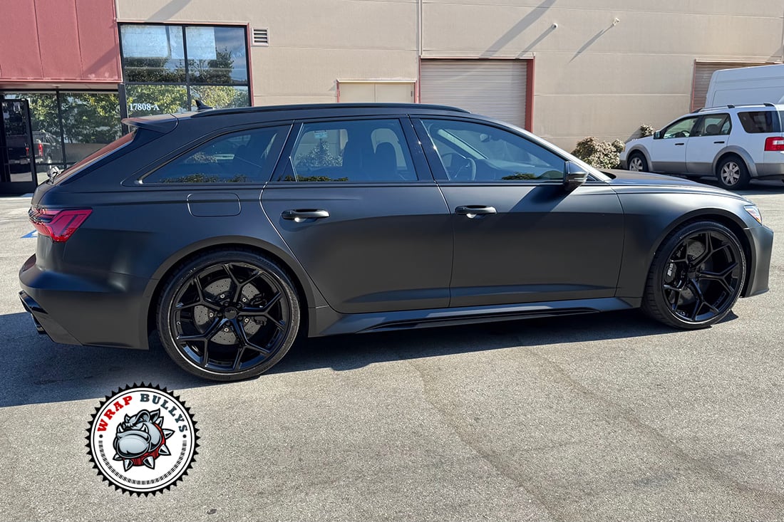 Audi RS 6 Avant satin black finish installed South Bay