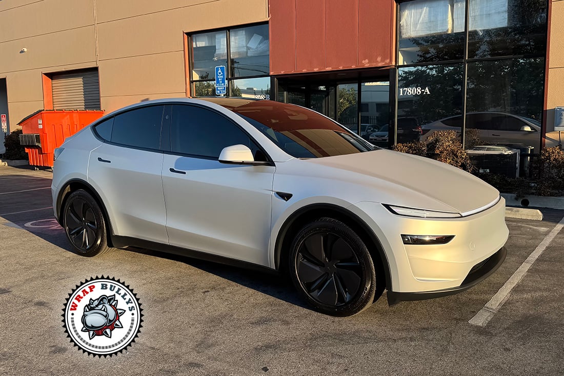 Tesla Model Y Juniper Satin Silver Color PPF in Gardena