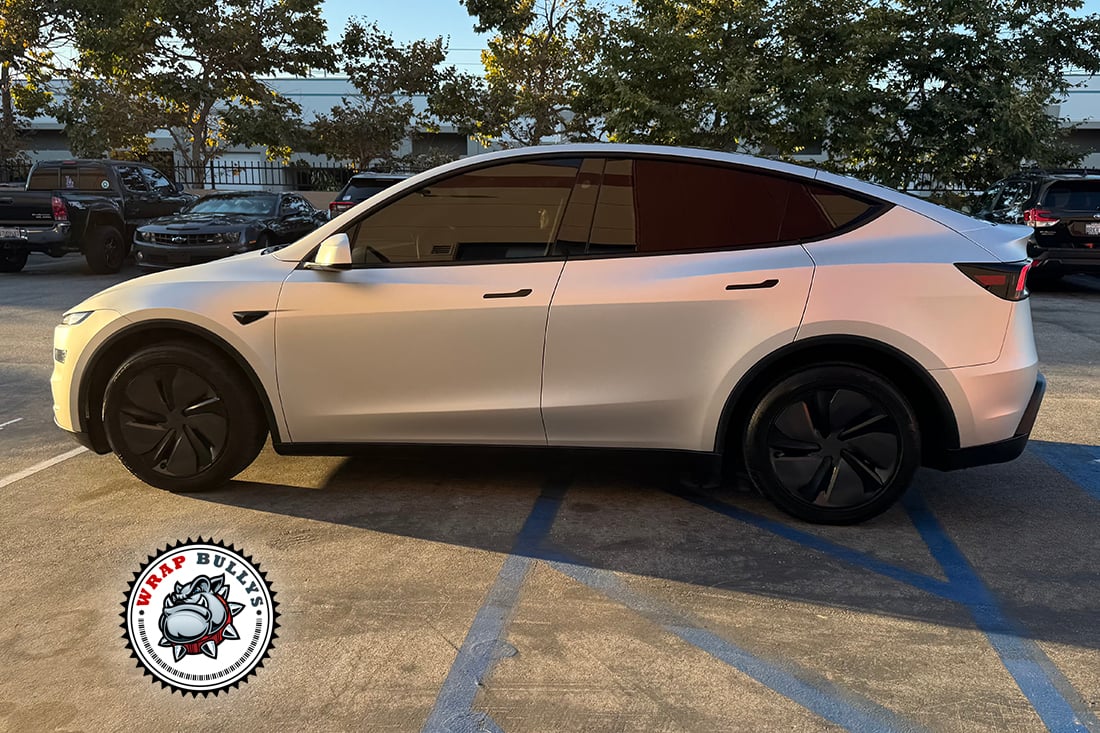 Tesla Model Y Juniper Satin Silver Color PPF in Gardena