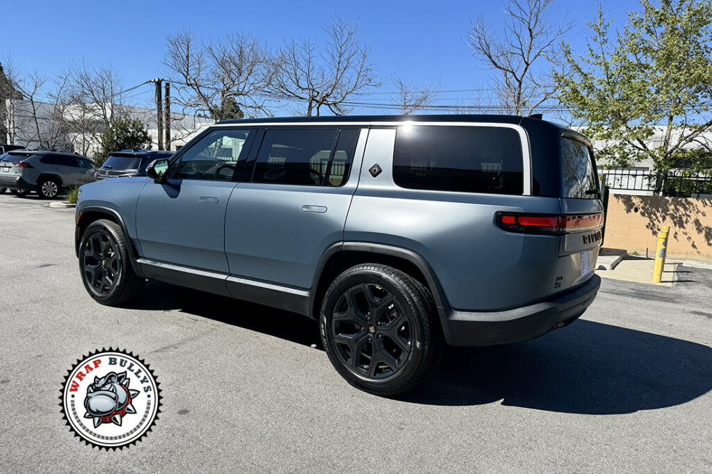 3M Satin Thundercloud Rivian R1S car wrap South Bay