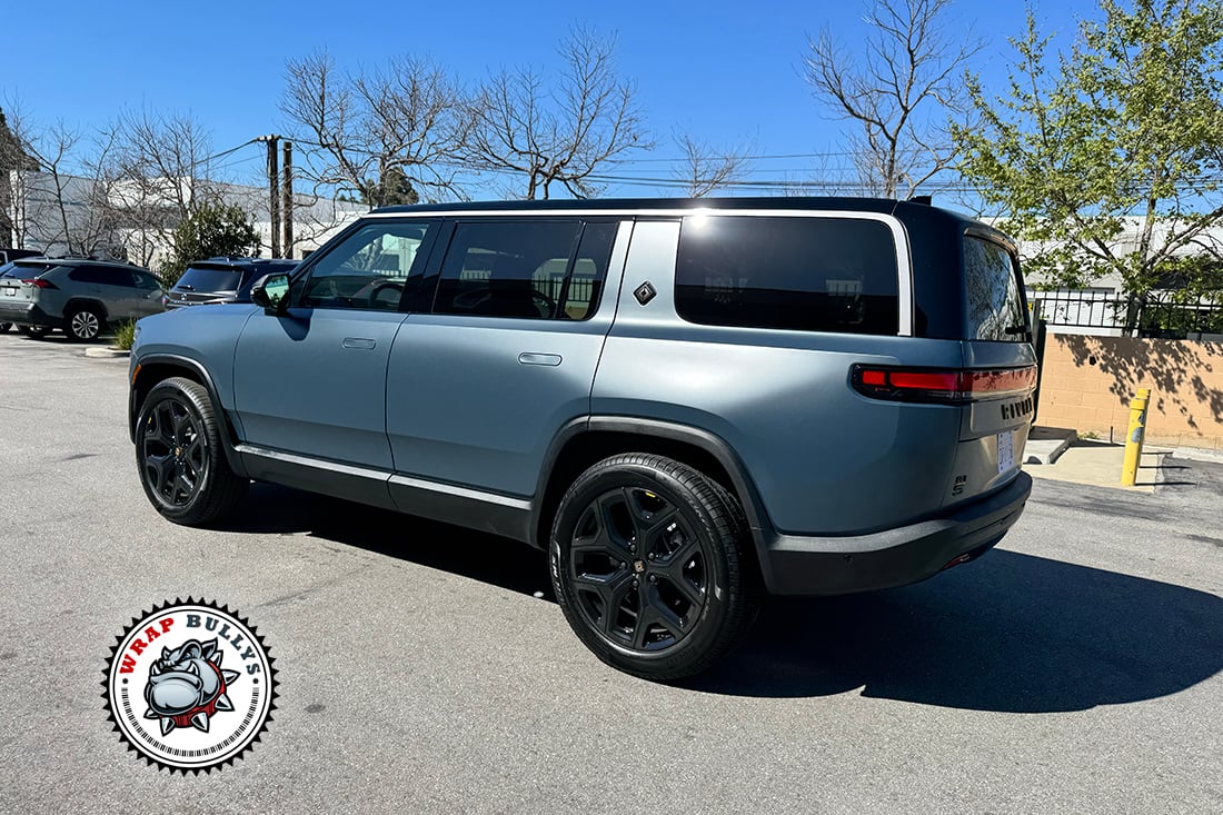 3M Satin Thundercloud Rivian R1S car wrap South Bay