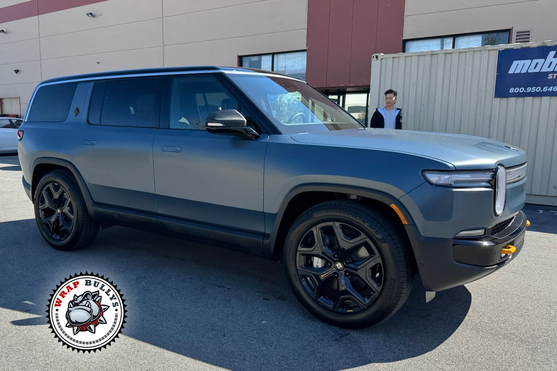 Rivian R1S Satin Thundercloud wrap Torrance